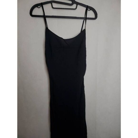 Rumored Vintage Slip Maxi Dress in Black 90s Y2K Minimal Classic Witchy Grunge - Picture 4 of 8